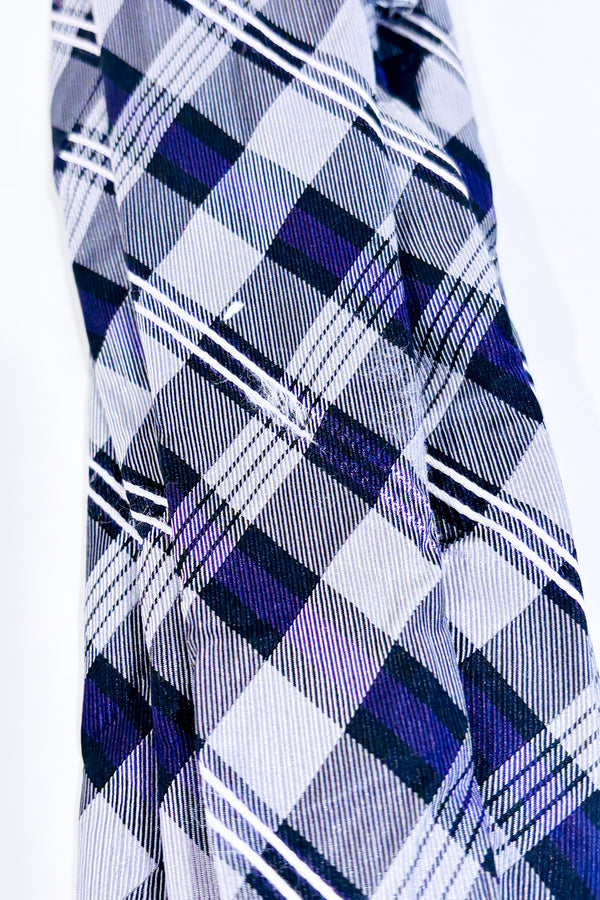 Cravate grise et mauve à carreaux-Nautica-La Penderie du Paradis 🕊