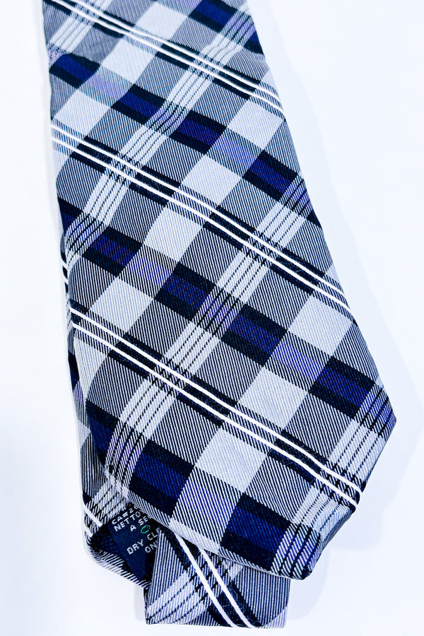 Cravate grise et mauve à carreaux-Nautica-La Penderie du Paradis 🕊