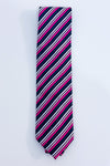Pink and gray striped tie - Men