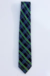 Green checked tie - Men