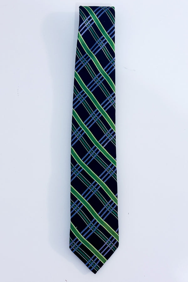 Green checked tie - Men