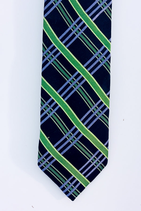 Green checked tie - Men