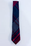 Red and gray checked tie - Men