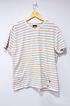 T-shirt beige et crème rayé - Homme seconde main - Lois Jeans- La Penderie du Paradis