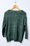 Chandail vert chiné en tricot - Homme seconde main - Hawalili- La Penderie du Paradis