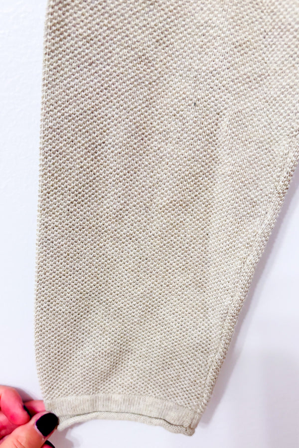 Chandail beige en tricot texturé à col rond seconde main - Jack & Jones- La Penderie du Paradis