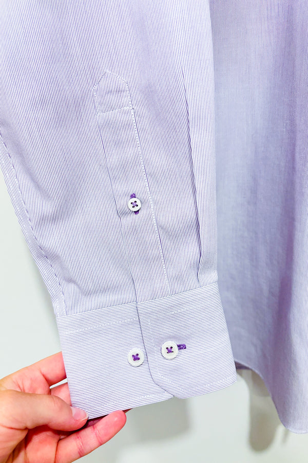 Chemise mauve rayée (m) - Homme-Boulevard Club-La Penderie du Paradis 🕊