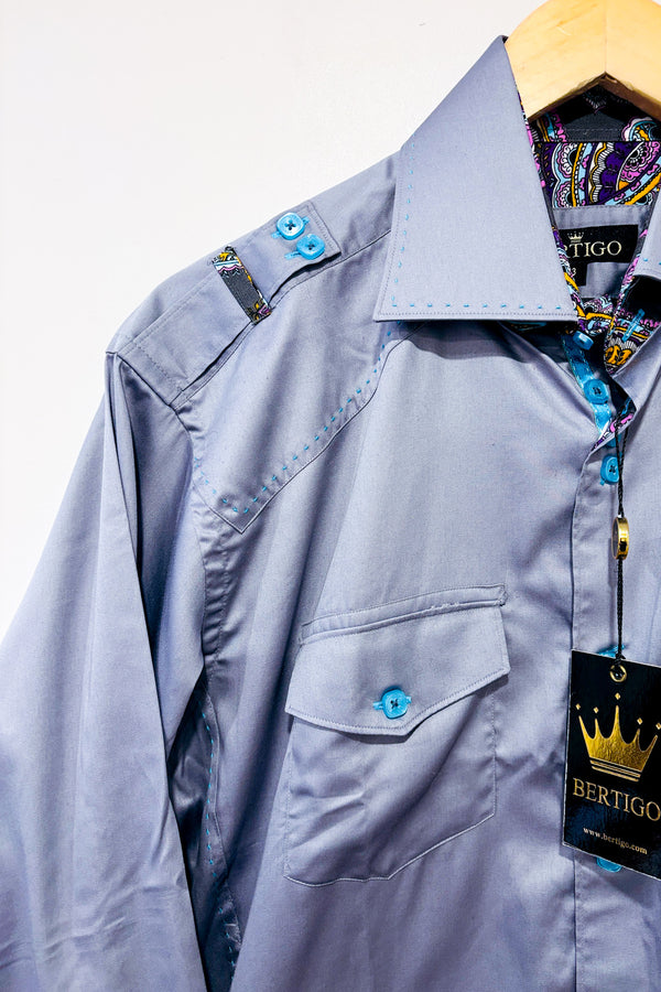 Chemise cargo grise (m) - Homme-Bertigo-La Penderie du Paradis 🕊