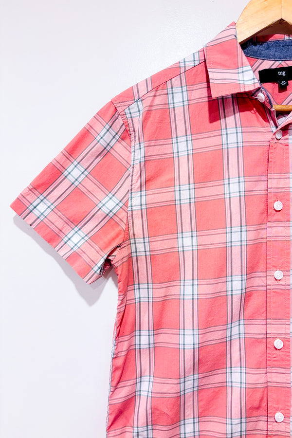 Chemise saumon à carreaux (xs) - Homme-Tag-La Penderie du Paradis 🕊