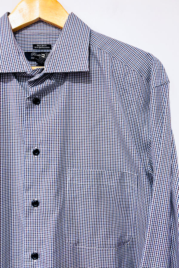 Chemise bleue et rouge à petits carreaux (xl) - Homme *-Pronto Uomo-La Penderie du Paradis 🕊