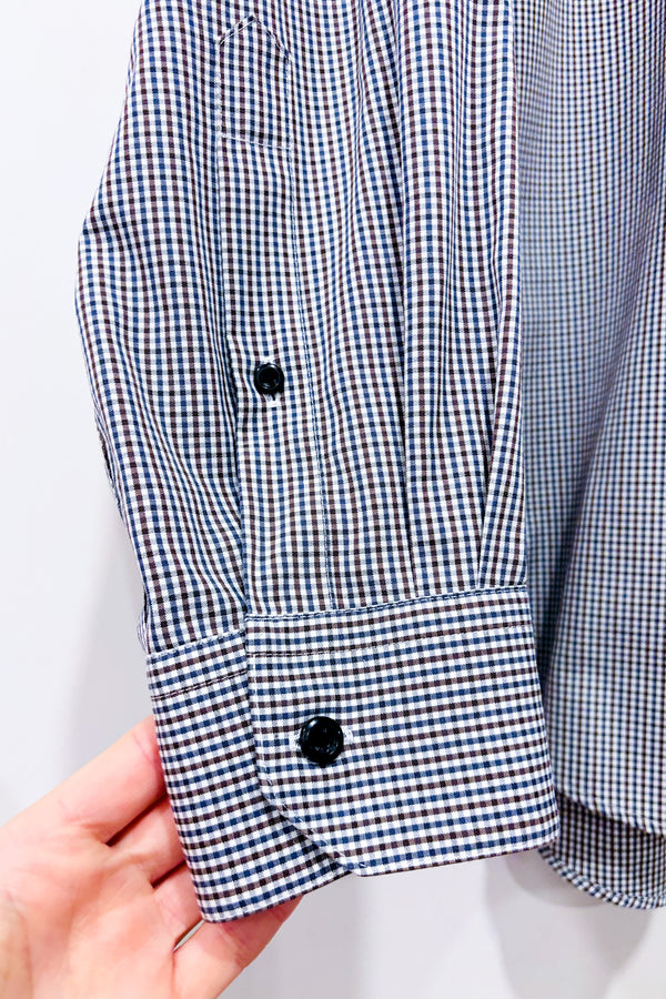 Chemise bleue et rouge à petits carreaux (xl) - Homme *-Pronto Uomo-La Penderie du Paradis 🕊