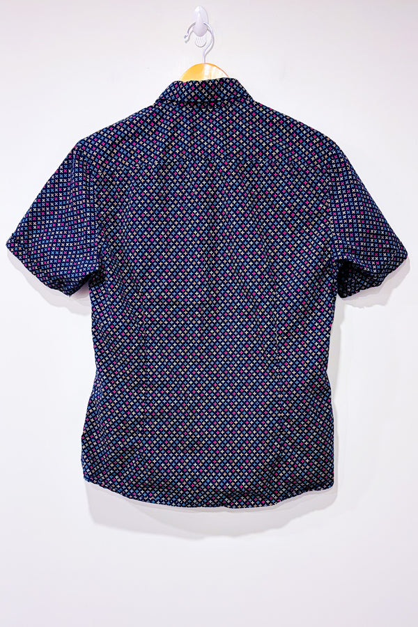 Chemise marine à fleurs multicolores (m) - Homme-LON NYC-La Penderie du Paradis 🕊