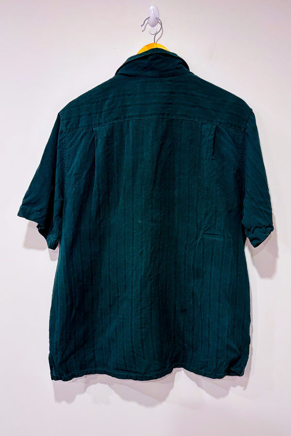 Chemise vert forêt en soie - Homme seconde main - Croft & Barrow- La Penderie du Paradis