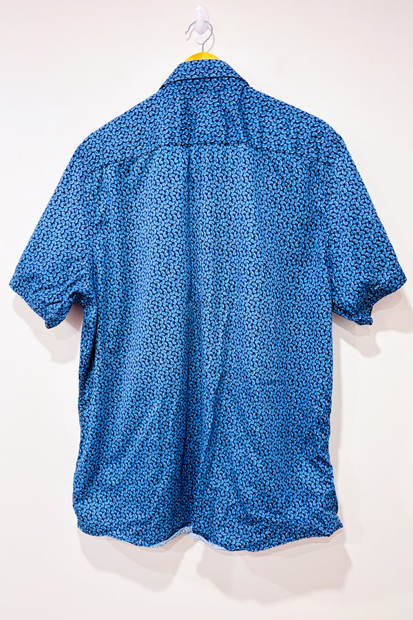 Chemise bleue motif Paisley - Homme seconde main - Vincent D'Amérique- La Penderie du Paradis