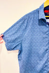 Chemise bleue motif Paisley - Homme seconde main - Vincent D'Amérique- La Penderie du Paradis