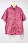 Chemise rouge à carreaux avec motifs noirs - Homme seconde main - Marco- La Penderie du Paradis