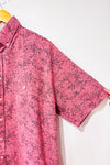 Chemise rouge à carreaux avec motifs noirs - Homme seconde main - Marco- La Penderie du Paradis