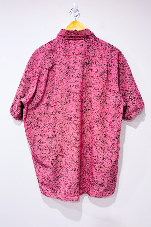 Chemise rouge à carreaux avec motifs noirs - Homme seconde main - Marco- La Penderie du Paradis
