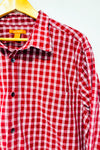 Chemise rouge à carreaux - Homme seconde main - Joe Fresh- La Penderie du Paradis