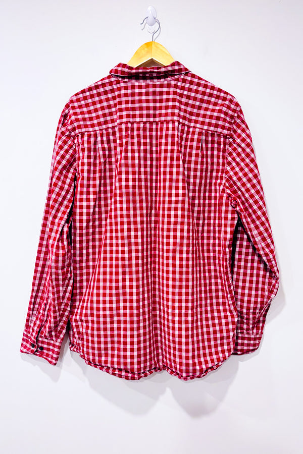 Chemise rouge à carreaux - Homme seconde main - Joe Fresh- La Penderie du Paradis