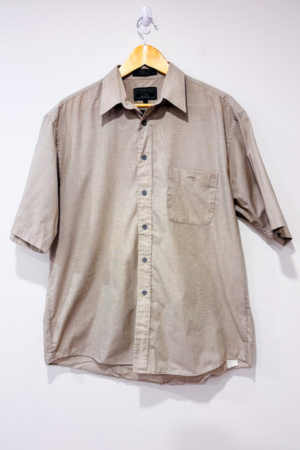 Chemise beige à petites rayures - Homme seconde main - The Arrow Company- La Penderie du Paradis