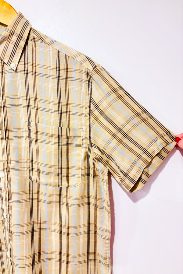 Chemise beige à carreaux - Homme seconde main - Arnold Palmer- La Penderie du Paradis