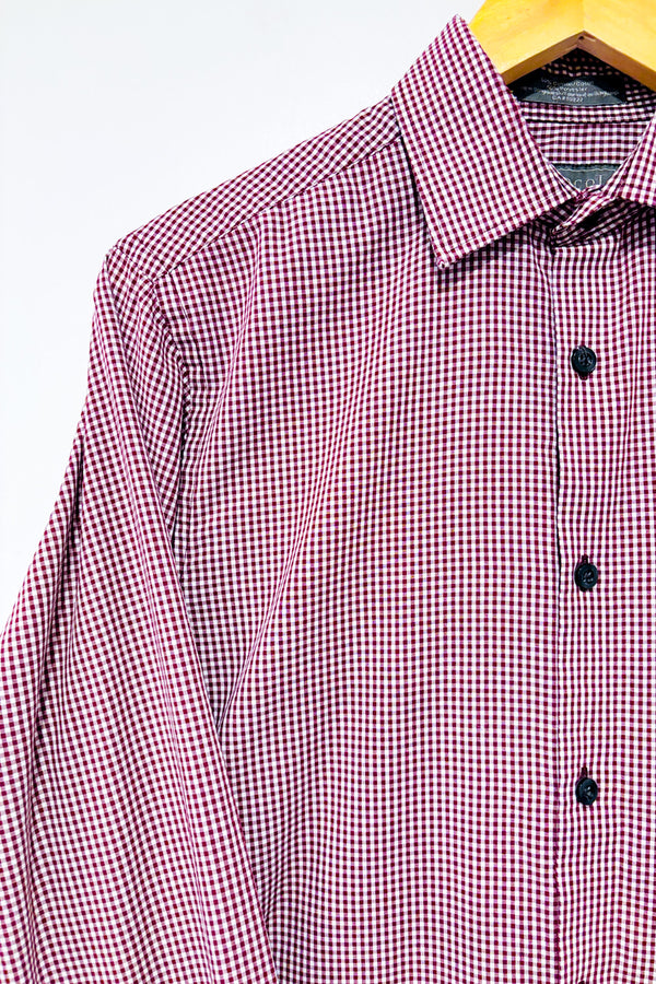 Chemise gingham rouge - Homme* seconde main - Protocol- La Penderie du Paradis