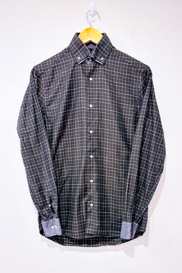 Chemise kaki à carreaux - Homme* seconde main - Paoletti- La Penderie du Paradis