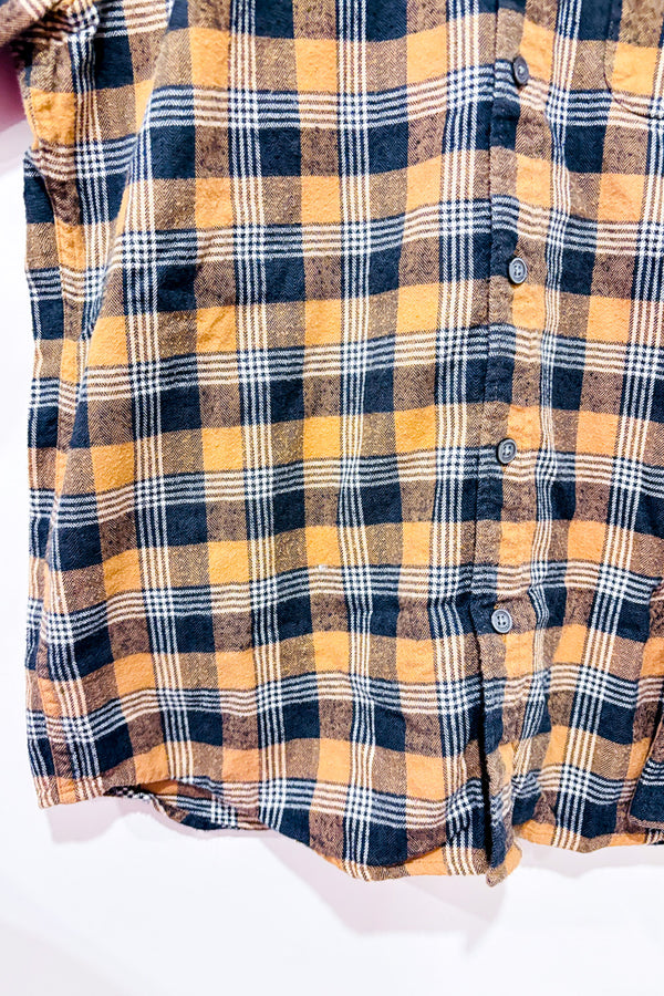 Chemise en flanelle brune à carreaux - Homme seconde main - RW&CO.- La Penderie du Paradis