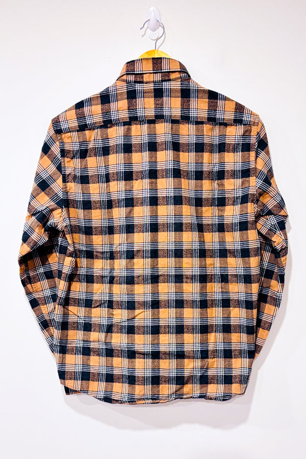 Chemise en flanelle brune à carreaux - Homme seconde main - RW&CO.- La Penderie du Paradis