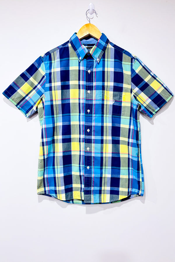 Chemise bleue et jaune à carreaux - Homme seconde main - Chaps- La Penderie du Paradis