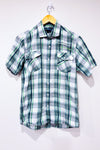 Chemise verte et blanche à carreaux - Homme seconde main - Navy Crew- La Penderie du Paradis