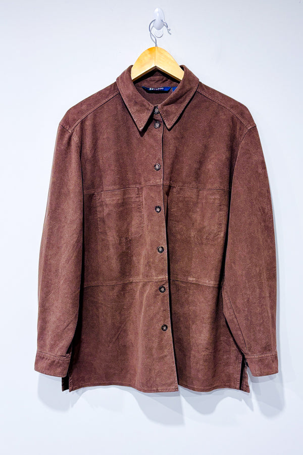 Chemise brune effet suède - Homme seconde main - Nygård- La Penderie du Paradis