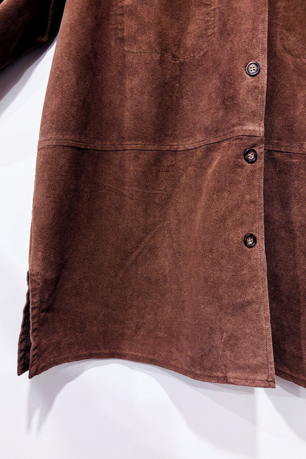 Chemise brune effet suède - Homme seconde main - Nygård- La Penderie du Paradis
