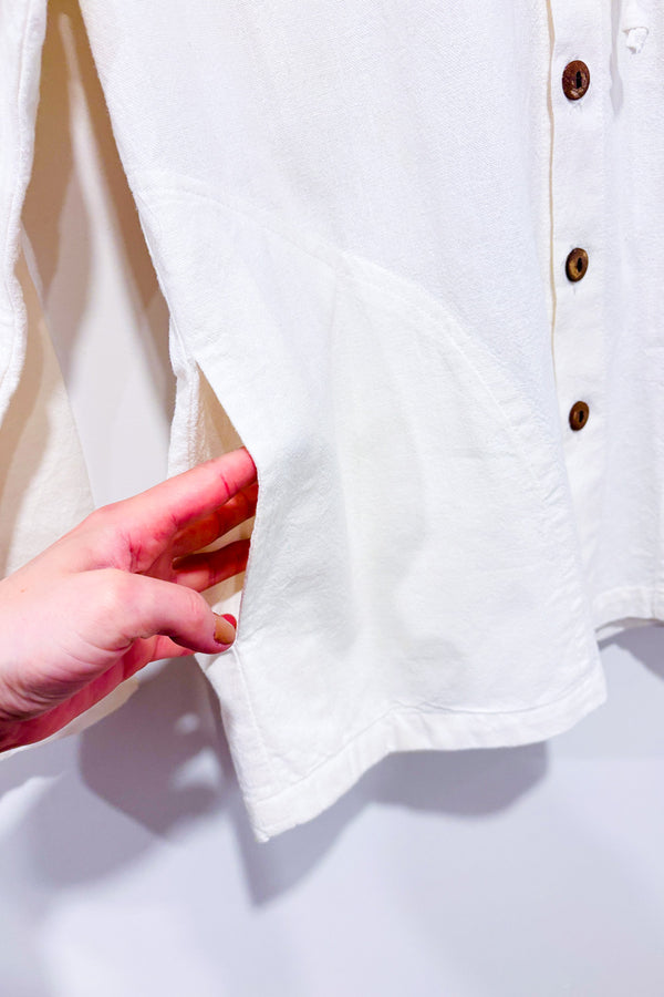 Chemise crème avec capuchon - Homme seconde main - Equinoxe- La Penderie du Paradis