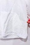 Chemise en lin blanche à capuchon - Homme seconde main - Zara- La Penderie du Paradis