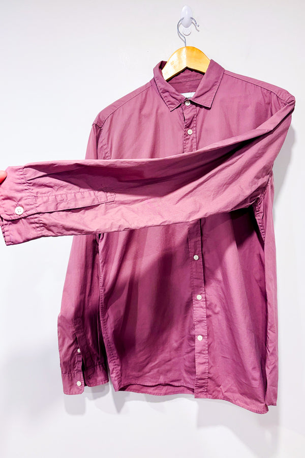 Chemise rose-mauve en coton - Homme seconde main - Frank & Oak- La Penderie du Paradis