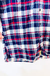 Chemise en flanelle bleue et rouge à carreaux seconde main - Jachs New York- La Penderie du Paradis