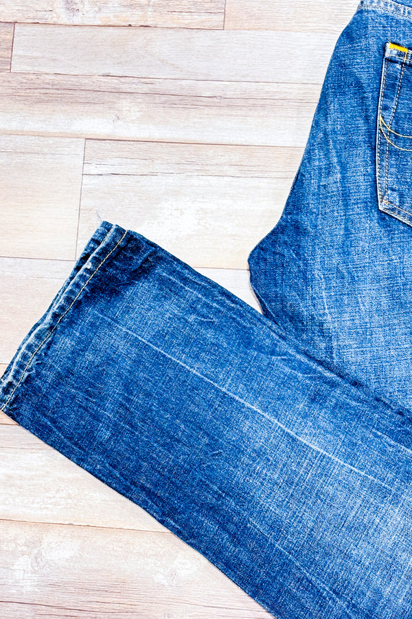 Jeans bleu foncé effet usé jambe droite (m) - Homme-Ralph Lauren-La Penderie du Paradis 🕊