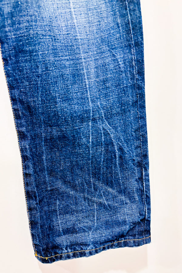 Jeans bleu foncé effet usé jambe droite (m) - Homme-Ralph Lauren-La Penderie du Paradis 🕊