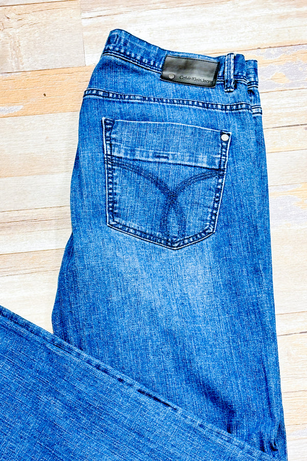 Jeans bleu pâle délavé (xl) - Homme-Calvin Klein-La Penderie du Paradis 🕊