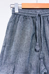 Bermuda cargo fluide gris taille élastique - Homme seconde main - Ark Imports- La Penderie du Paradis