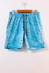 Maillot de bain bleu à motif vagues et poissons seconde main - Hurley- La Penderie du Paradis