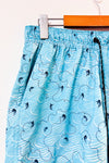 Maillot de bain bleu à motif vagues et poissons seconde main - Hurley- La Penderie du Paradis