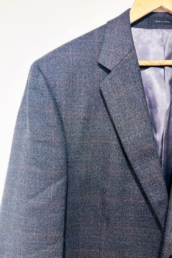 Veston gris et brun à carreaux en laine (l) - Homme-Ralph Lauren-La Penderie du Paradis 🕊