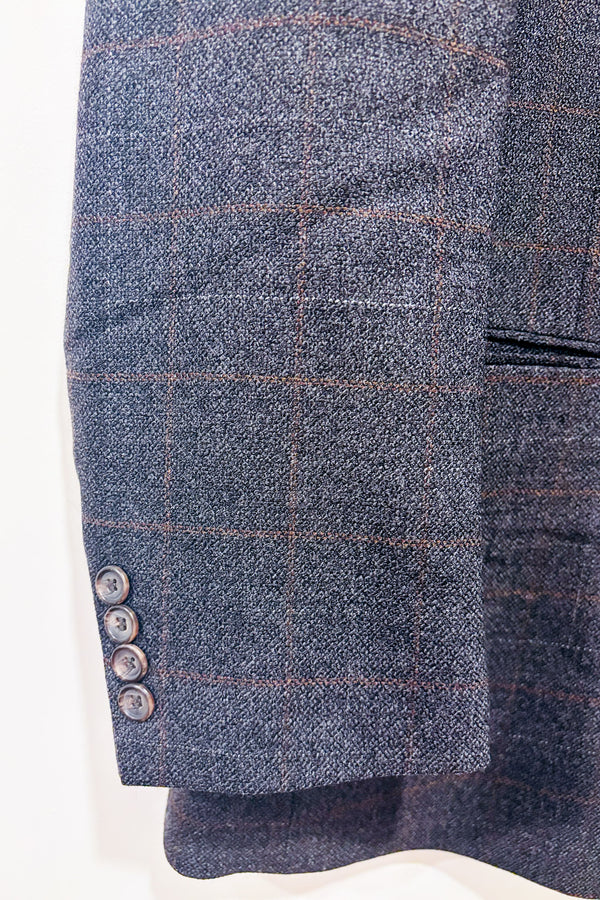 Veston gris et brun à carreaux en laine (l) - Homme-Ralph Lauren-La Penderie du Paradis 🕊