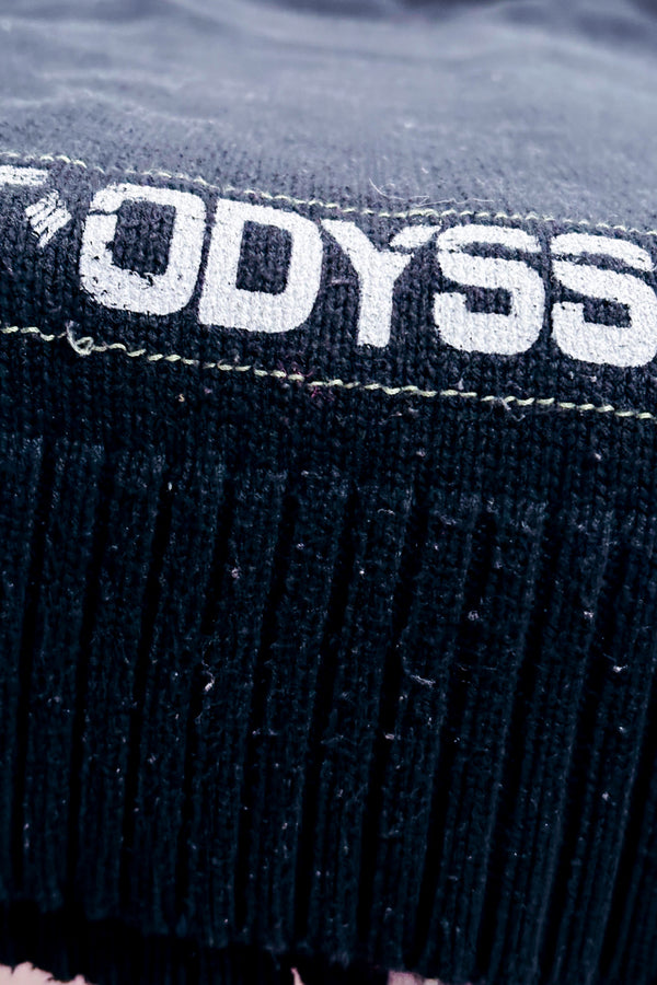 Veste noire zippée en tricot à col montant seconde main - TXT- La Penderie du Paradis