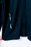Veste noire zippée en tricot à col montant seconde main - TXT- La Penderie du Paradis