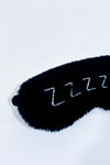 Masque de sommeil noir en peluche ''ZZZ''-Autres-La Penderie du Paradis 🕊
