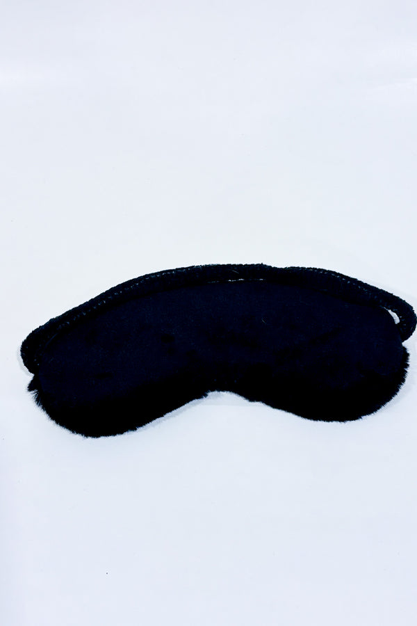 Masque de sommeil noir en peluche ''ZZZ''-Autres-La Penderie du Paradis 🕊